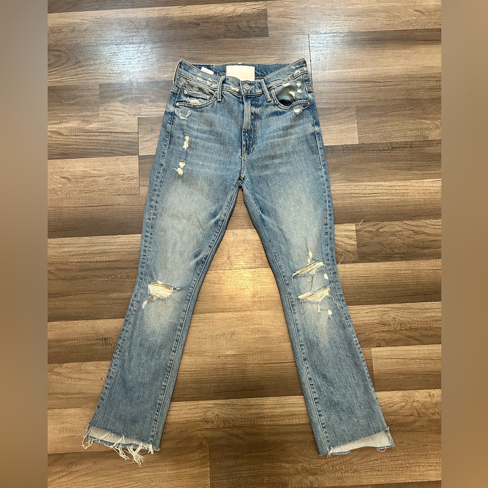 MOTHER Superior Light Insider Crop Step Fray Jeans